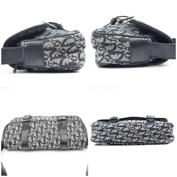 Christian Dior Trotter Shoulder Bag Black Crossbody - Picture 3 of 9